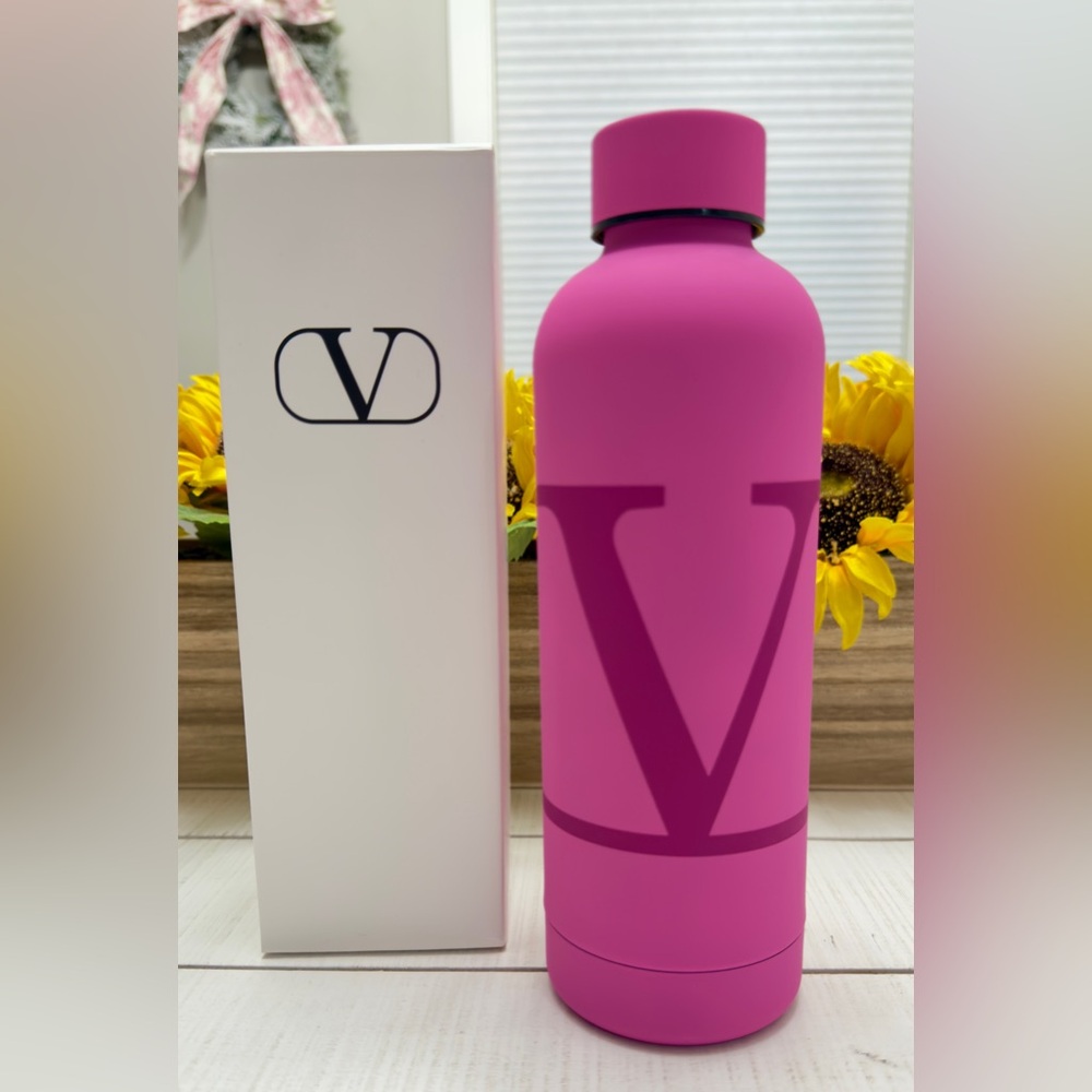 Pink Valentino V Logo Water Bottle & Puffer Gloss - Picture 3 of 8